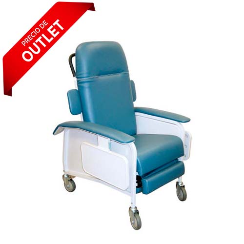 22273. SILLON PARA HEMODIALISIS CHAROLA LATERAL RECLINABLE, COLOR AZUL TRENDELEMBURG, MOD. RED577ADR DRIVE