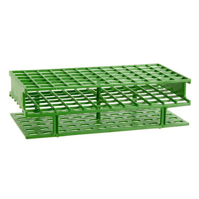 1504. GRADILLA P/72 TUBOS 13MM DE PLASTICO COLOR VERDE AUTOCLAVABLE - NALGENE