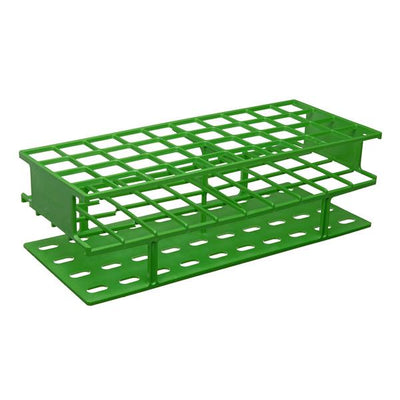 1503. GRADILLA P/40 TUBOS 25MM DE PLASTICO COLOR VERDE AUTOCLAVABLE - NALGENE