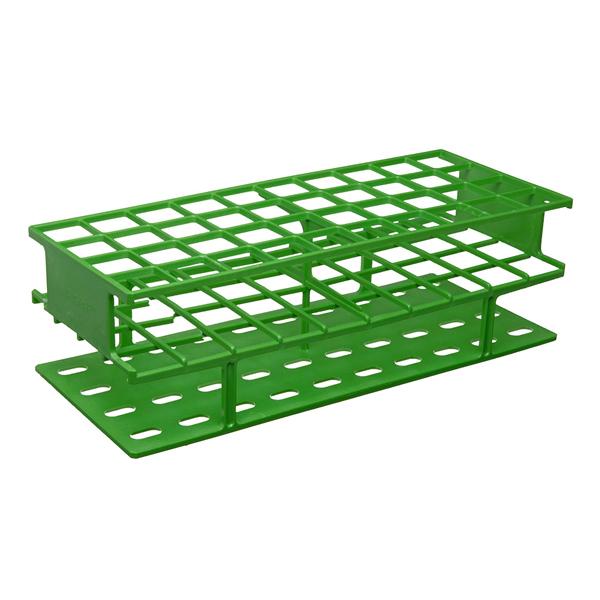 1503. GRADILLA P/40 TUBOS 25MM DE PLASTICO COLOR VERDE AUTOCLAVABLE - NALGENE