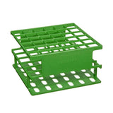 1497. 1497. GRADILLA P/36 TUBOS 16MM HALF RACK DE PLASTICO VERDE AUTOCLAVABLE - NALGENE