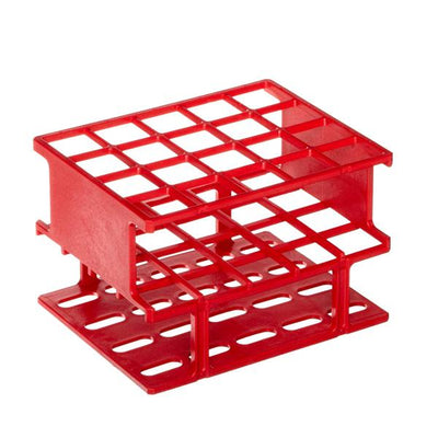 1496. 1496. GRADILLA P/20 TUBOS DE 20MM HALF RACK PLASTICO ACETAL ROJO - NALGENE