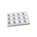 3139. PLACA DE PORCELANA 12 CAVIDADES 91X118MM - COORS