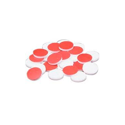 10980. SEPTAS DE  PTFE ROJO /SILICON 8MM X 0.065 C/100 PIEZAS- FINNERAN