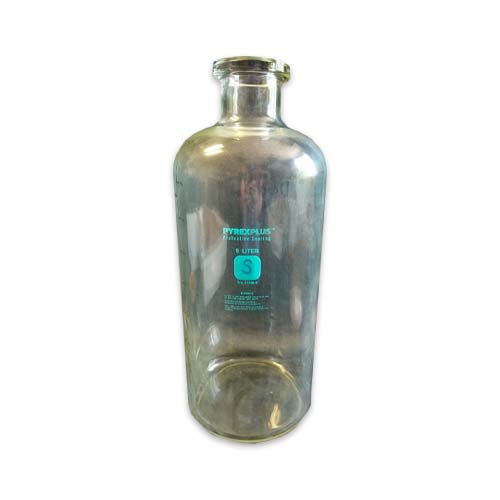 14993. FRASCO VIDRIO 9.5LT P/REACTIVO C/CUBIERTA PROTECTORA GRADUADA - PYREX PLUS