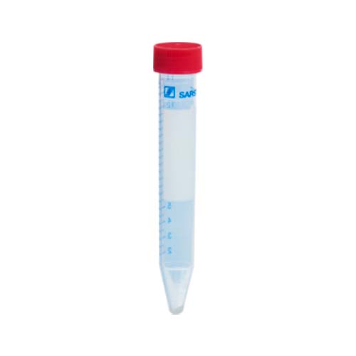 12751.TUBO DE POLIPROPILENO ROSCADO 15ML, 120X17MM, FONDO CONICO C/TAPON ROJO, ESTERIL PAQUETE C/50 PIEZAS - SARSTEDT