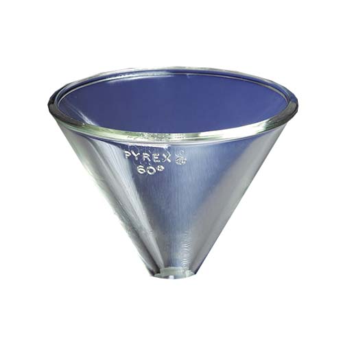 22603. EMBUDO PLANO DE VIDRIO 75MM SIN TALLO P/AZUCAR PAQUETE(S) CON 12.00 PIEZA(S) PYREX