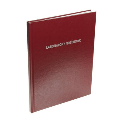 1617. CUADERNO DE LABORATORIO, PAPEL LINEAL C/CUBIERTA COLOR BORGOÑA 21.6 X 27.9CM C/100 HOJAS NALGENE