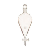 15224. EMBUDO DE SEPARACION DE VIDRIO 2LT FORMA PERA C/LLAVE DE VIDRIO Y TAPON ESMERILADO - PYREX