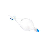 15221. EMBUDO DE SEPARACION DE VIDRIO 1LT FORMA PERA C/LLAVE TEFLON Y TAPON DE POLIETILENO - PYREX