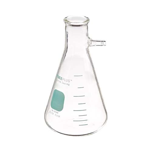 15004. MATRAZ FILTRACION DE VIDRIO KITAZATO 2LT PARED GRUESA CUBIERTA PROTECTORA - PYREX PLUS