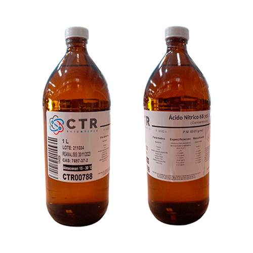 50907. ACIDO NITRICO RA 68-70% VIDRIO AMBAR 1LT - CTR