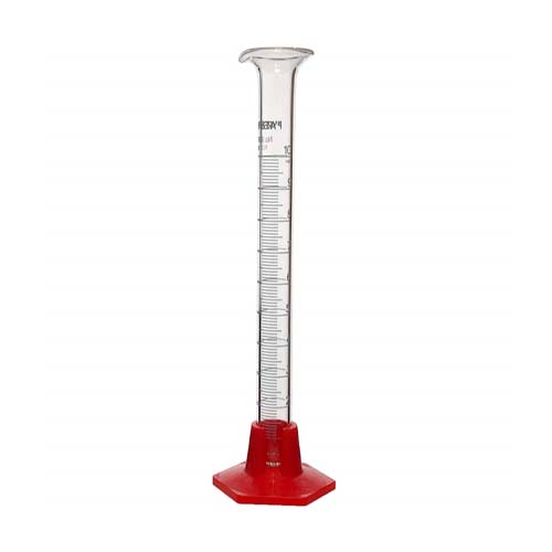 15009. PROBETA (MEDIDA CILINDRICA) DE VIDRIO 10ML GRADUADA TC, BASE HEXAGONAL DE PLASTICO GRADUACION EN AZUL PAQUETE C/2 PIEZAS - PYREX VISTA