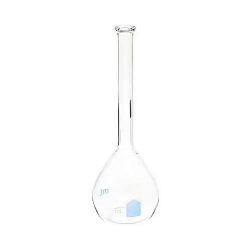 15297. MATRAZ VOLUMETRICO DE VIDRIO 250ML CLASE B C/TAPA DE POLIETILENO A PRESION - PYREX