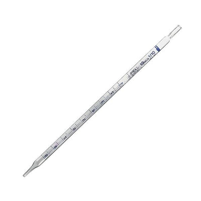 1230. PIPETA SEROLOGICA DE VIDRIO 10ML DESECHABLE, ENVOLTURA INDIVIDUAL, ESTERIL C/TAPON PAQUETE C/25 PIEZAS PYREX