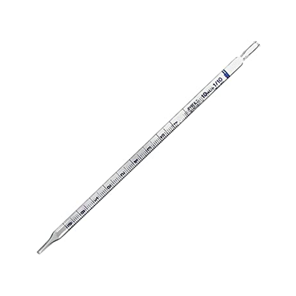 2821. PIPETA SEROLOGICA DE VIDRIO 5MLX1/10ML DESECHABLE ESTERIL EN CAJA FLIP-TOP - PYREX