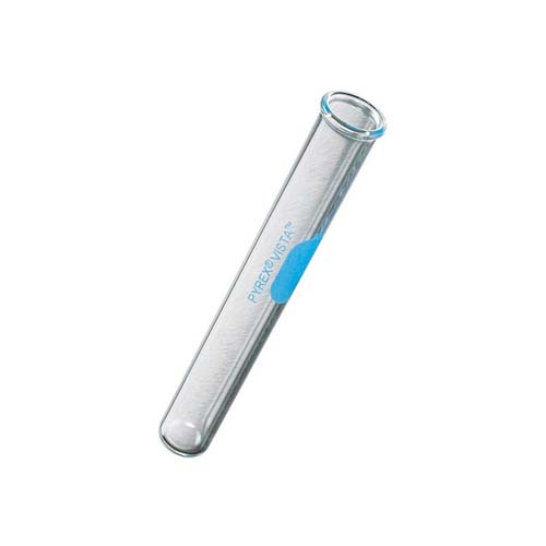 15021. TUBO DE ENSAYE DE VIDRIO 15X125MM, 14ML  REUSABLE C/LABIO MOLDEADO PAQUETE C/50 PIEZAS - PYREX VISTA