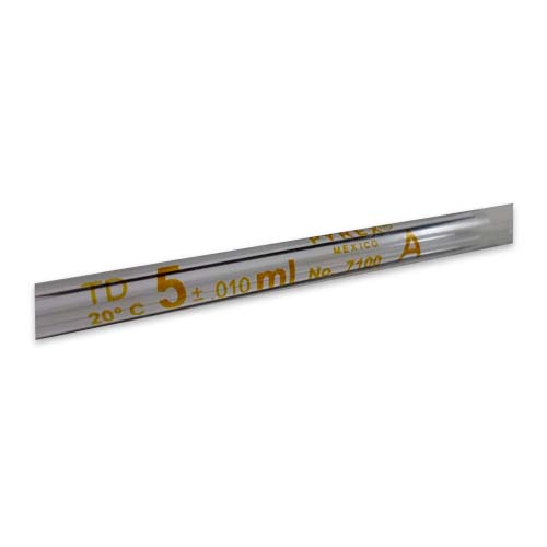 14156. PIPETA VOLUMETRICA DE VIDRIO 5ML CLASE A CERTIFICADA/SERIALIZADA - PYREX