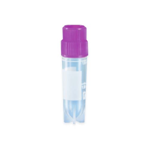 16826. VIAL CRIOGENICO (CRIOVIAL) 2ML POLIPROPILENO C/TAPA ROSCA EXTERNA VIOLETA, ESTERIL PAQUETE C/500 PIEZAS - SARSTEDT