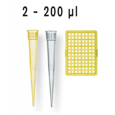 68. PUNTAS 200UL CLARA, NO ESTERIL, BAJA RETENCION, CAJA C/5 RACKS C/96 - BRANDTECH