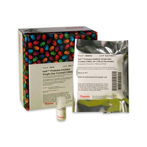 52922. HALT(TM) PROTEASE INHIBITOR SINGLE-USE COCKTAIL (100X) 24 X 100UL - PIERCE