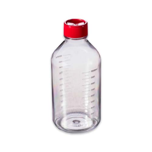 15382. FRASCO POLIESTIRENO 1LT P/ALMACENAMIENTO C/TAPA 45MM, ESTERIL CAJA C/12 PIEZAS - CORNING