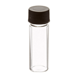 26115. VIAL VIDRIO CLARO 8ML (2 DRAM) 17X60MM C/TAPA DE POLIPROPILENO NEGRO 15-425MM Y SEPTA TEFLON/F217 C/100 FINNERAN