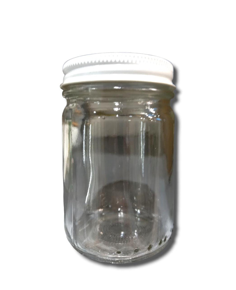 50002. TARRO DE VIDRIO CLARO BOCA ANCHA-  NACIONAL