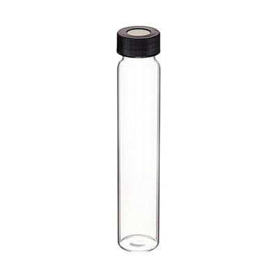 3243. VIAL VIDRIO CLARO DE 60ML C/ TAPA ABIERTA COLOR NEGRO 24-400MM Y SEPTA DE PTFE/SILICON PRELIMPIO Y CERTIFICADO-CLASE 3 DE/72 - FINNERAN
