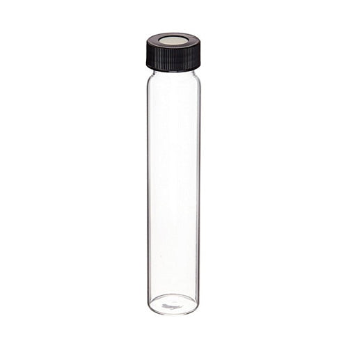 3243. VIAL VIDRIO CLARO DE 60ML C/ TAPA ABIERTA COLOR NEGRO 24-400MM Y SEPTA DE PTFE/SILICON PRELIMPIO Y CERTIFICADO-CLASE 3 DE/72 - FINNERAN