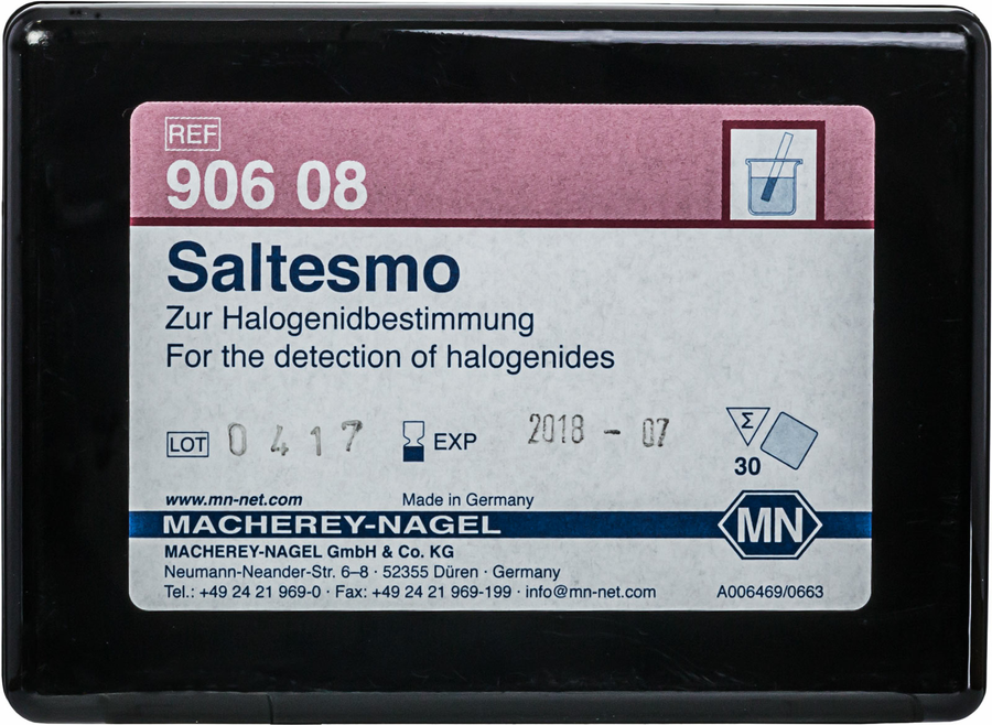 52838. PAPEL DE PRUEBA SEMICUANTITATIVO SALTESMO P/HALOGENUROS - MACHEREY-NAGEL