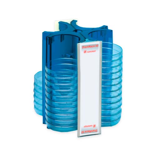 16804. SISTEMA DE TRANSPORTE P/52 PLACAS PETRI DE POLICARBONATO AZUL 92MMX240MM DISHRACK - SARSTEDT