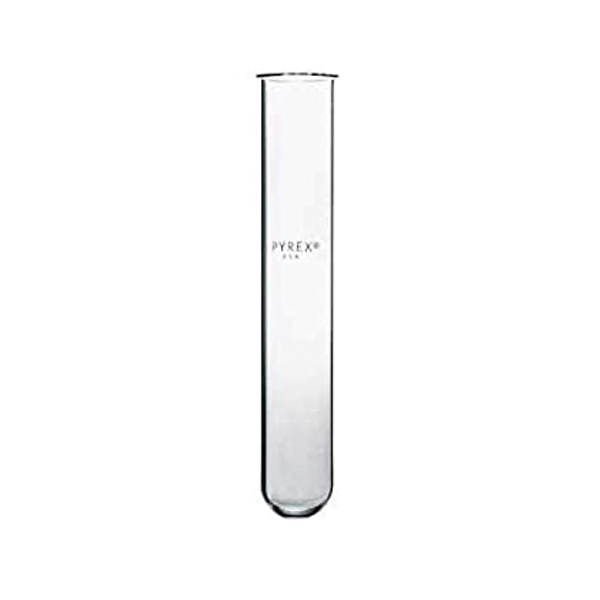 2771. TUBO DE ENSAYE DE VIDRIO 12X75MM REUSABLE C/LABIO PAQUETE C/50 PIEZAS PYREX