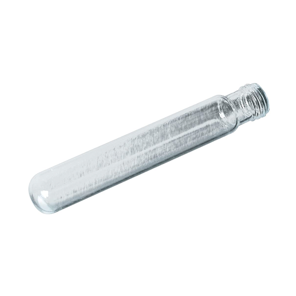 2727. TUBO DE CULTIVO DE VIDRIO 16X125MM REUSABLE C/TAPON DE ROSCA LINER TEFLON PAQUETE C/5 PIEZAS PYREX