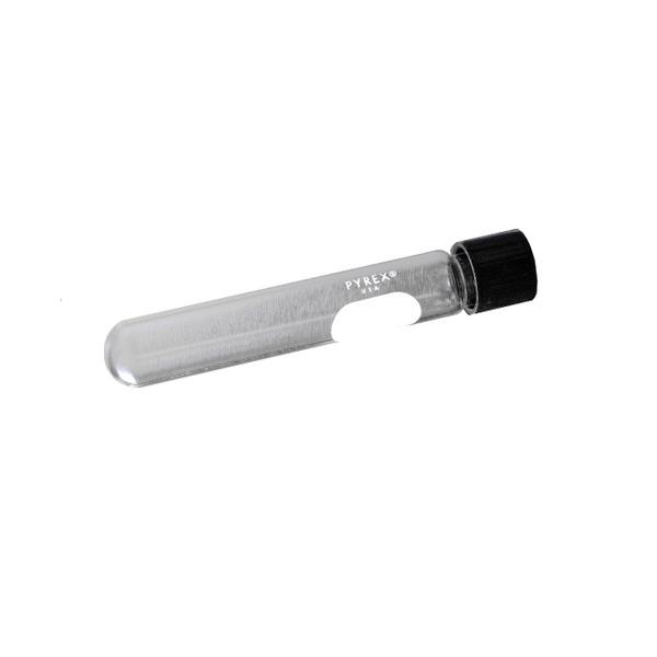 2857. TUBO DE CULTIVO DE VIDRIO 16X100MM REUSABLE C/TAPON DE ROSCA LINER TEFLON PAQUETE C/10 PIEZAS PYREX