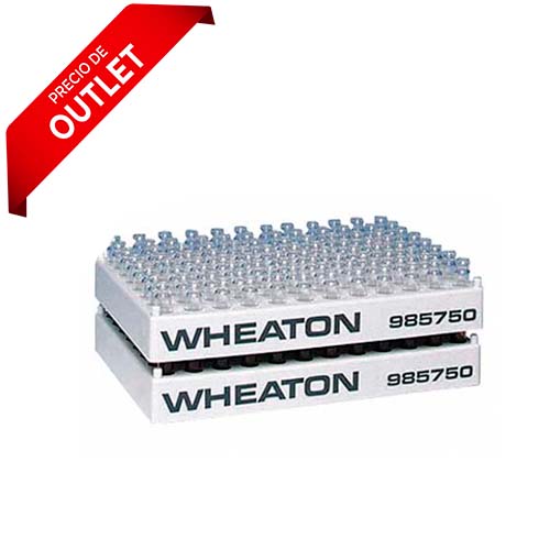 17505. GRADILLA P/96 VIALES 9.5MM, DE POLIPROPILENO - WHEATON