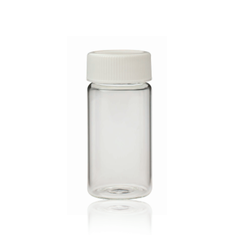 17708. VIAL VIDRIO CLARO 20ML,  28X61MM P/CENTELLEO LIQUIDO C/TAPA UREA Y REVESTIMIENTO DE POLIETILENO CAJA C/500 PIEZAS  - WHEATON