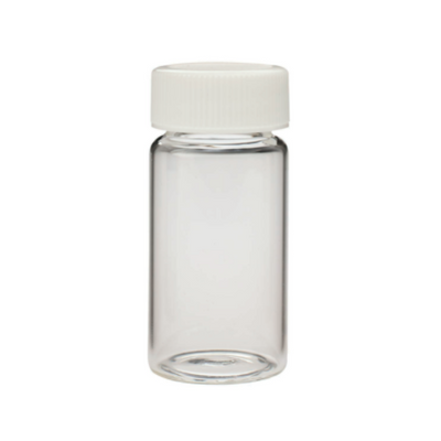 17715. VIAL VIDRIO CLARO 20ML, 28X61MM P/CENTELLEO LIQUIDO C/TAPA DE POLIPROPILENO Y REVESTIMIENTO METALICO CAJA C/500 PIEZAS - WHEATON