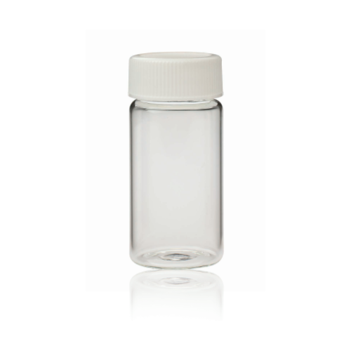 17655. VIAL PET 20ML, 27X61MM P/CENTELLEO LIQUIDO C/TAPA DE POLIPROPILENO Y REVESTIMIENTO METALICO CAJA C/500 PIEZAS  - WHEATON