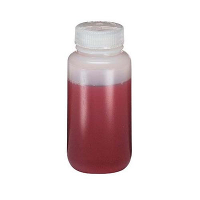 17442. FRASCO VIDRIO CLARO 1LT BOCA ANGOSTA GRADUADO C/TAPON FENOLICO NEGRO C/REVESTIMIENTO DE TEFLON - WHEATON