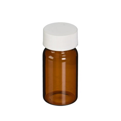 4210. VIAL VIDRIO AMBAR 20ML, TAPA SOLIDO 24-400 LINER TEFLON, PRELIMPIO C/72 FINNERAN