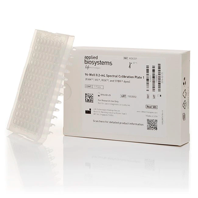 6365. PLACA DE CALIBRACION ESPECTRAL 1 QUANTSTUDIO 3/5 COLORANTES FAM, VIC, ROX SYBR, 96 POZOS 0.2ML -  APPLIED BIOSYSTEMS