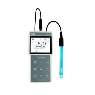 18242. MEDIDOR DE PH PORTATIL PH400S C/GESTION DE DATOS GLP Y SALIDA USB - APERA INSTRUMENTS