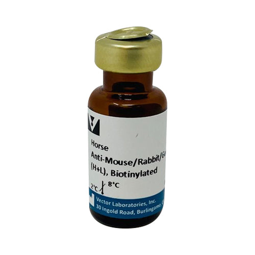 5222. HORSE ANTI-MOUSE/RABBIT/GOAT IGG ANTIBODY (H+L) (UNIVERSAL PAN-SPECIFIC ) BIOTINYLATED 2.2ML - VECTOR