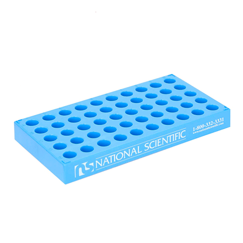 3056. GRADILLA P/50 VIALES 2ML, DE POLIPROPILENO AZUL - THERMO SCIENTIFIC