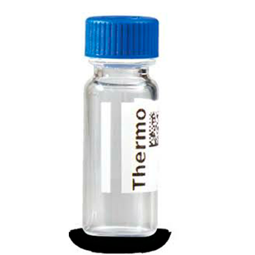 5582. VIAL VIDRIO CLARO 2ML CHOICE VIRTUOSO ROSCA 9MM BOCA ANCHA PARCHE EN V TAPA PP AZUL SEPTA PTFE/SILICONA --THERMO SCIENTIFIC