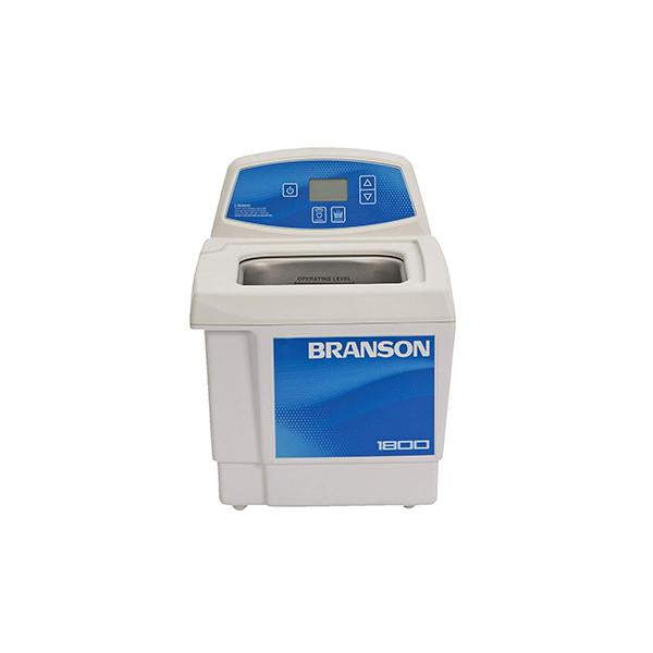 55925.BAÑO ULTRASONICO ANALOGO 1.9LT (0.5GAL) MOD. M1800H C/CALENTAMIENTO, TEMPORIZADOR MECANICO 60 MINUTOS Y TAPA 120V BRANSON