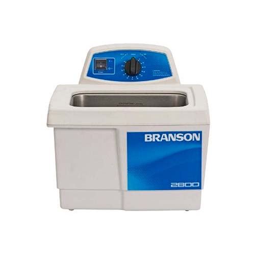 55895.BAÑO ULTRASONICO ANALOGO 2.8LT (0.75GAL) MOD. M2800H C/CALENTAMIENTO, TEMPORIZADOR MECANICO 60 MINUTOS Y TAPA 120V BRANSON