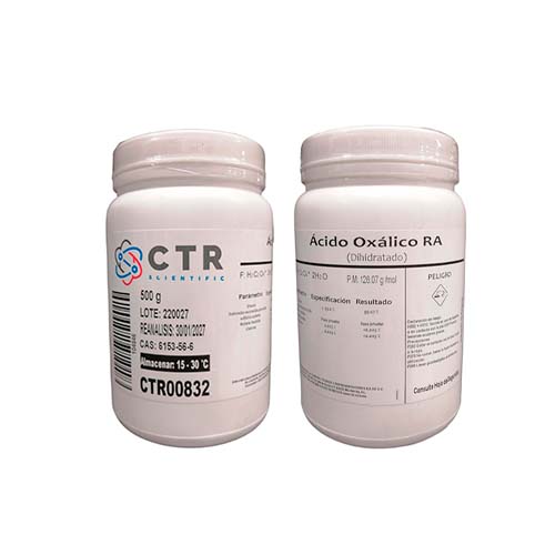 21783. ACIDO OXALICO DIHIDRATADO RA PLASTICO 500GR - CTR