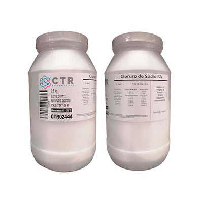50886. CLORURO DE SODIO RA PLASTICO 2.5KG - CTR